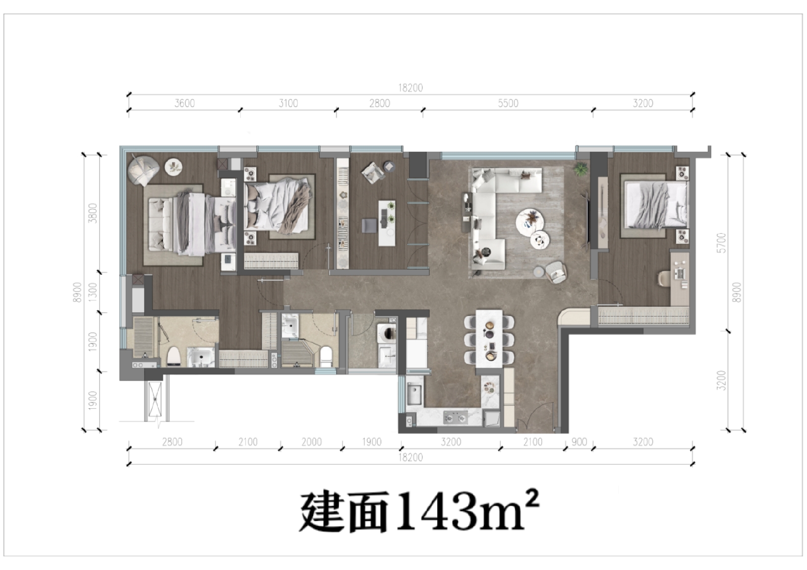 四室两厅两卫|143㎡