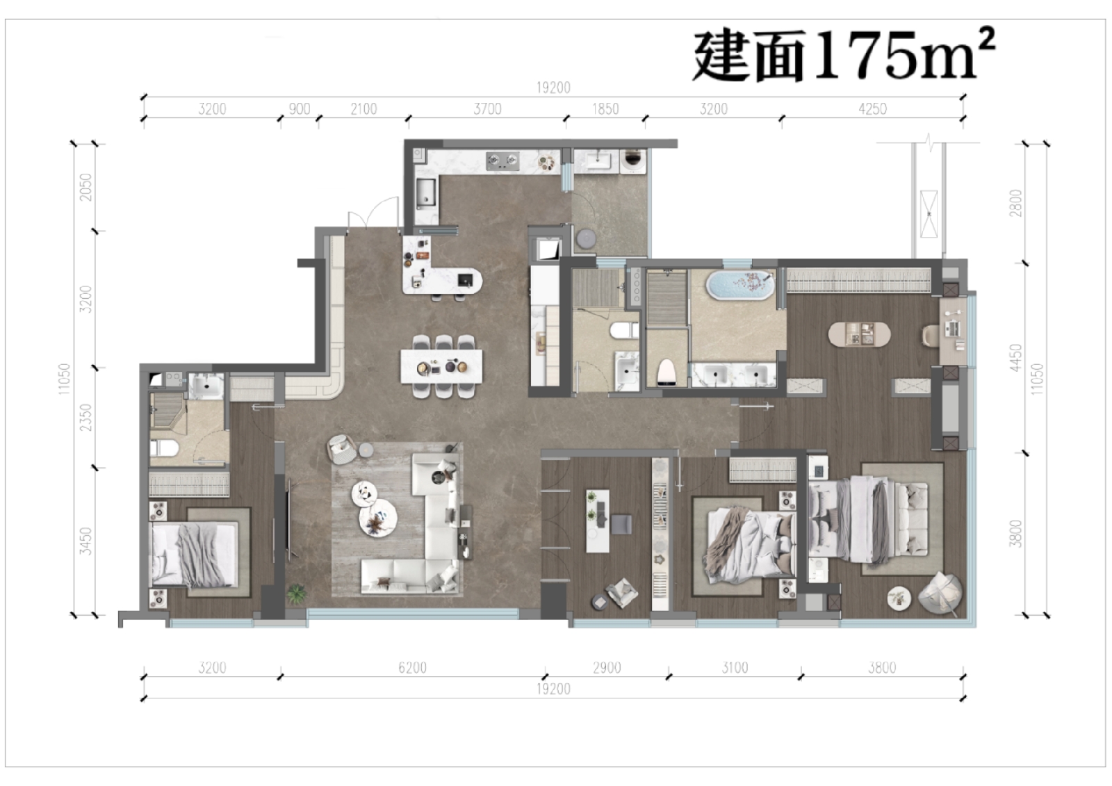 四室两厅三卫|175㎡